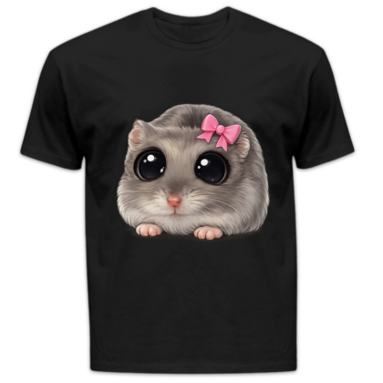 Koszulka męska Just a girl viral chomik czarna