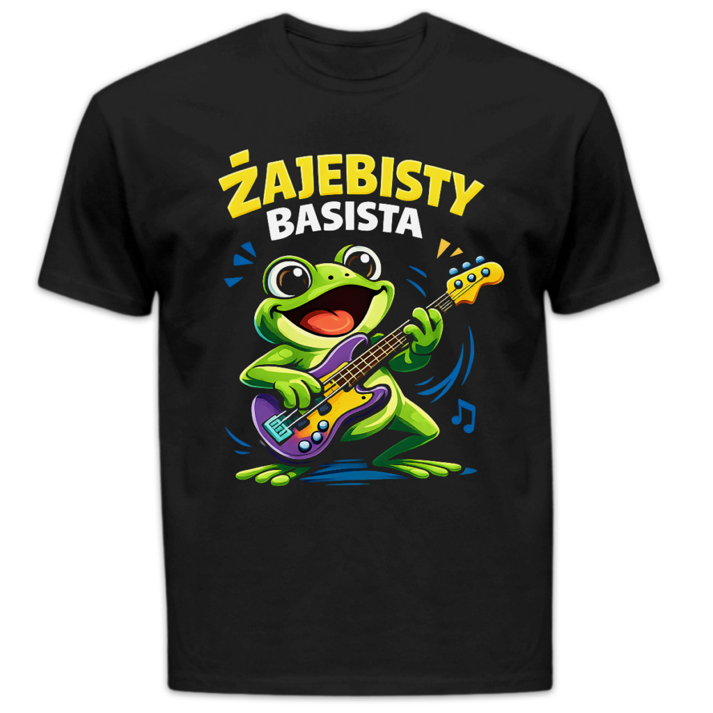 Koszulka męska Żajebisty basista czarna