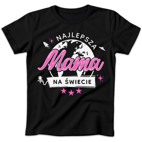 Koszulka damska Najlepsza mama na świecie czarna