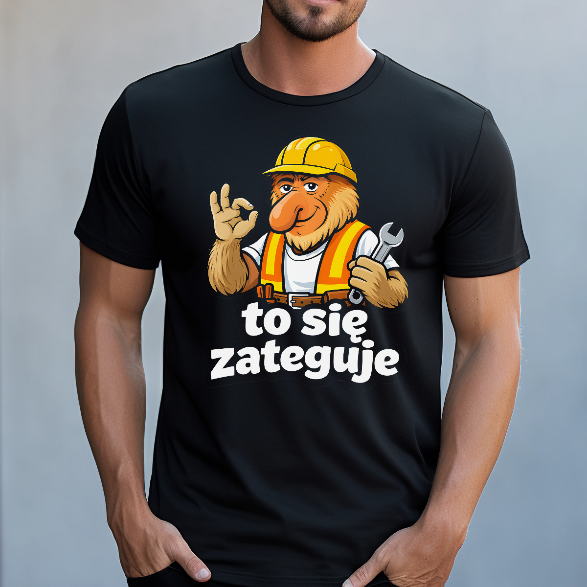 Koszulka męska To się zateguje czarna - obrazek 2