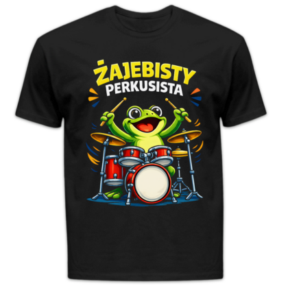 Koszulka męska Żajebisty perkusista czarna