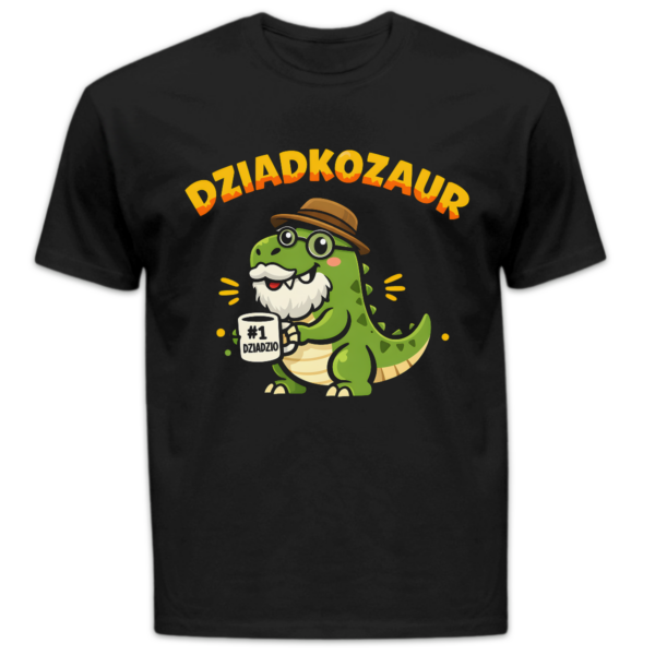Koszulka męska Dziadkozaur czarna