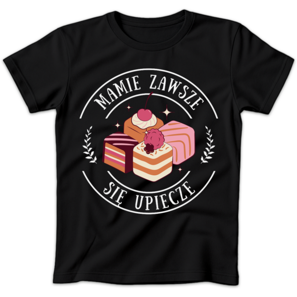 Koszulka damska Mamie zawsze się upiecze czarna