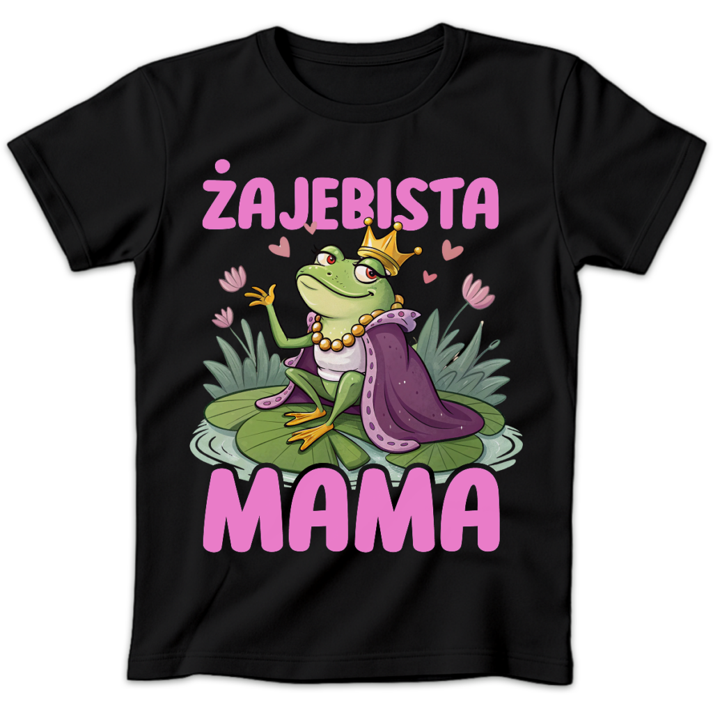 Koszulka damska Żajebista mama czarna