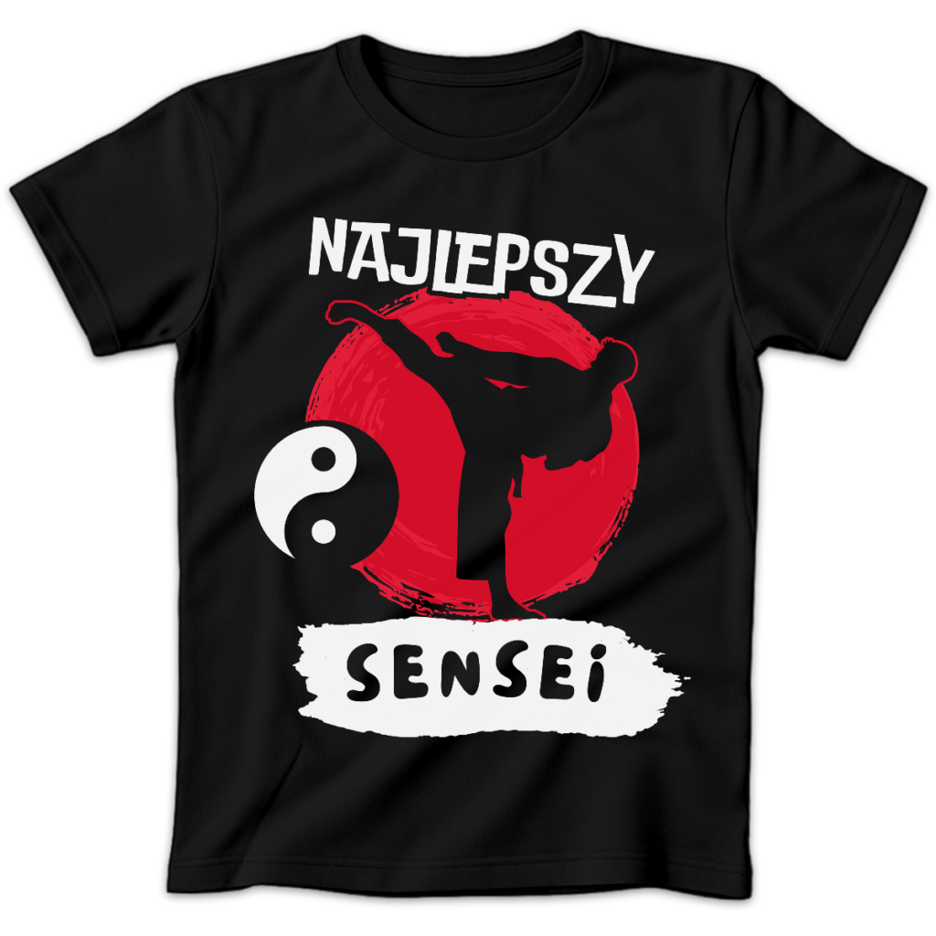 Koszulka damska Najlepszy sensei czarna