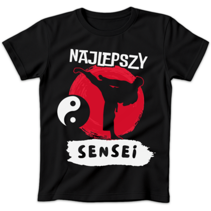 Koszulka damska Najlepszy sensei czarna