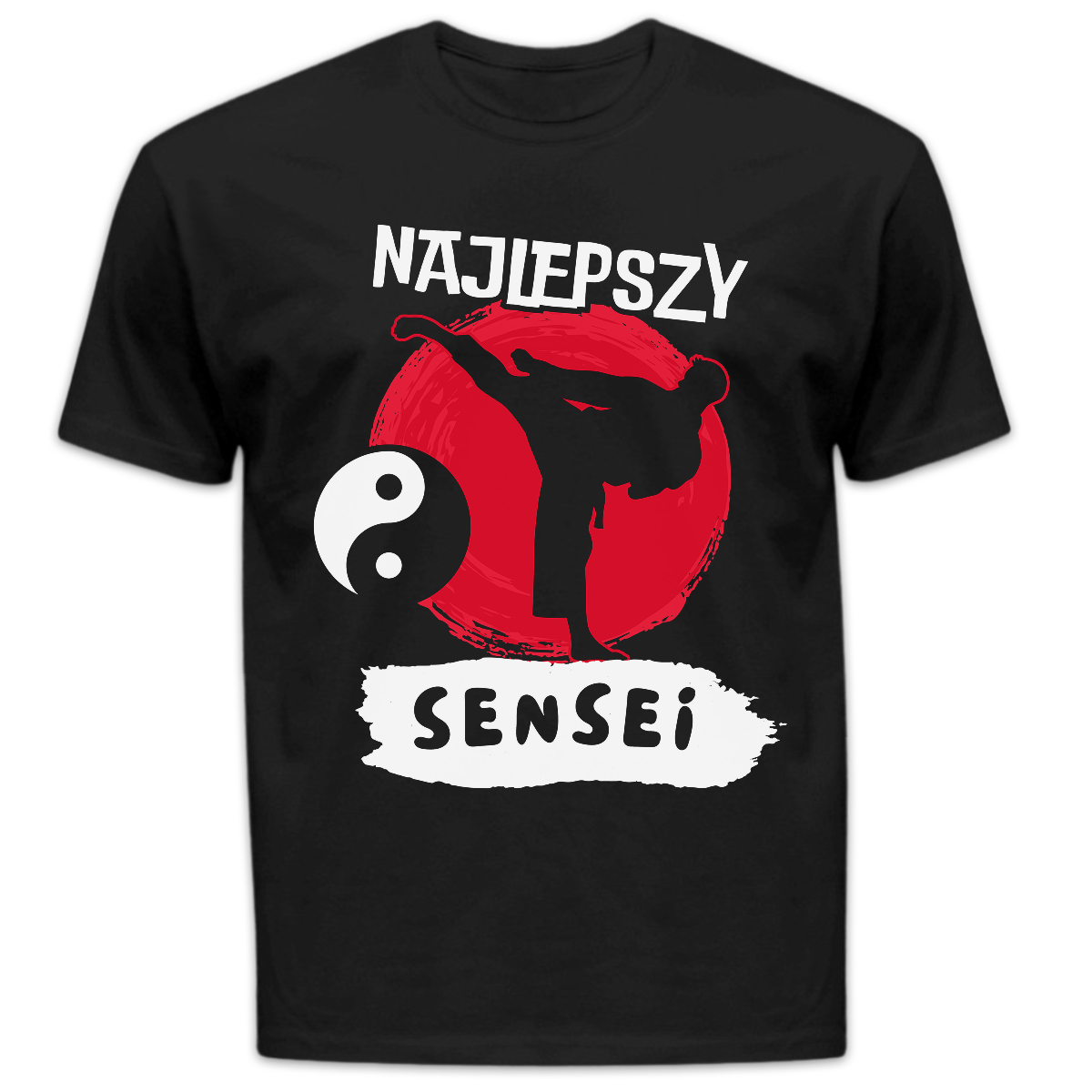 Koszulka męska Najlepszy sensei czarna