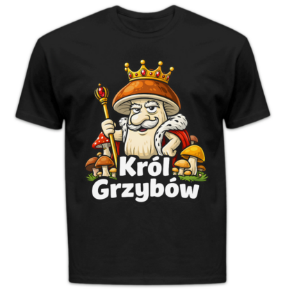 Koszulka męska Król grzybów czarna