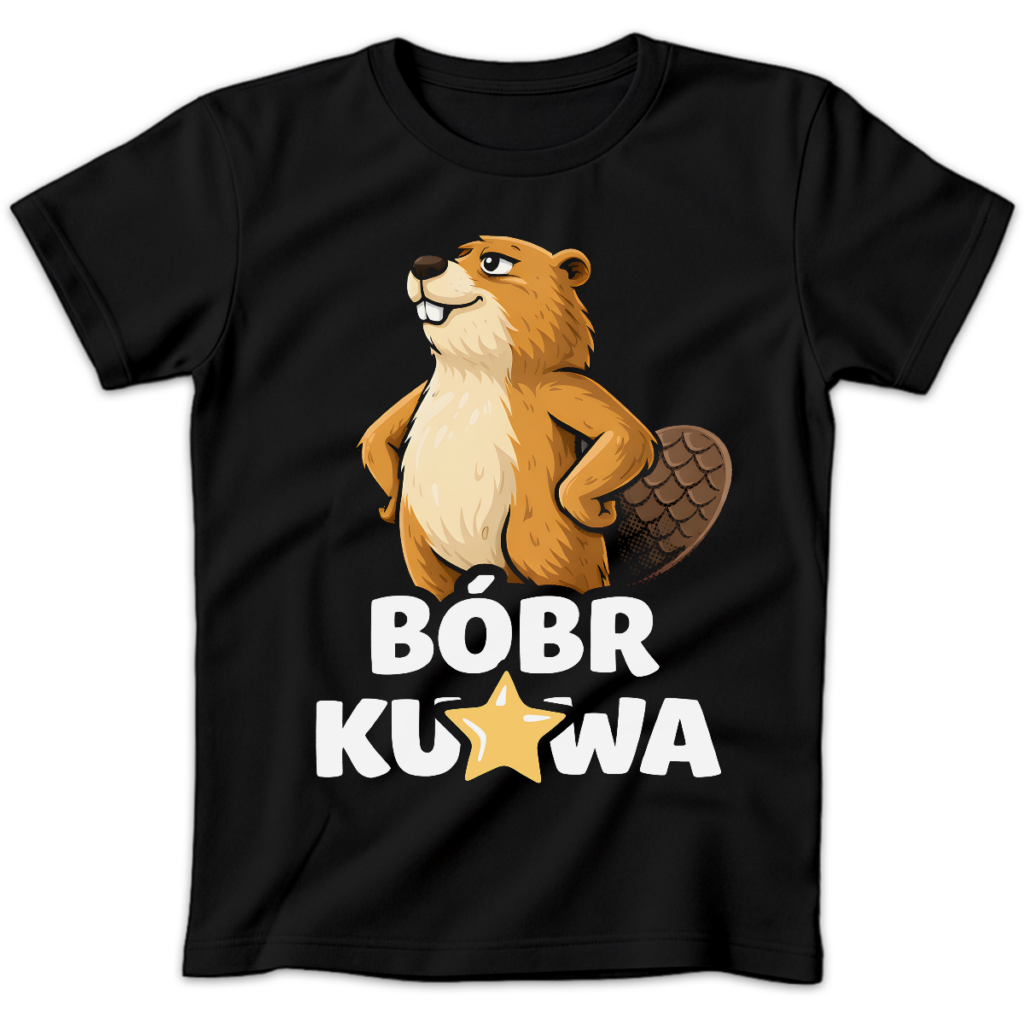 Koszulka damska Bóbr kurwa czarna