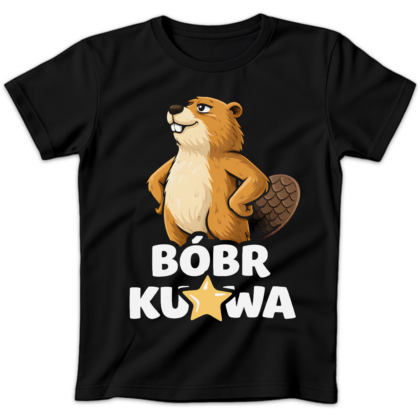Koszulka damska Bóbr kurwa czarna