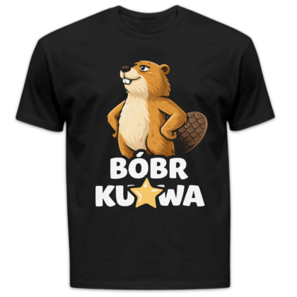 Koszulka męska Bóbr kurwa czarna