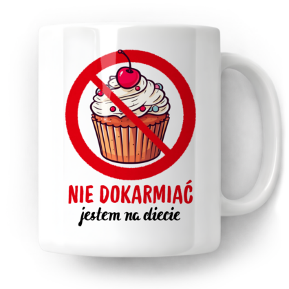 Kubek Nie dokarmiać jestem na diecie