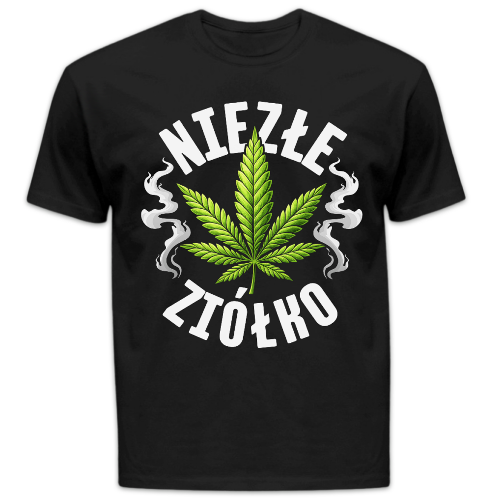 Koszulka męska Niezłe ziółko czarna