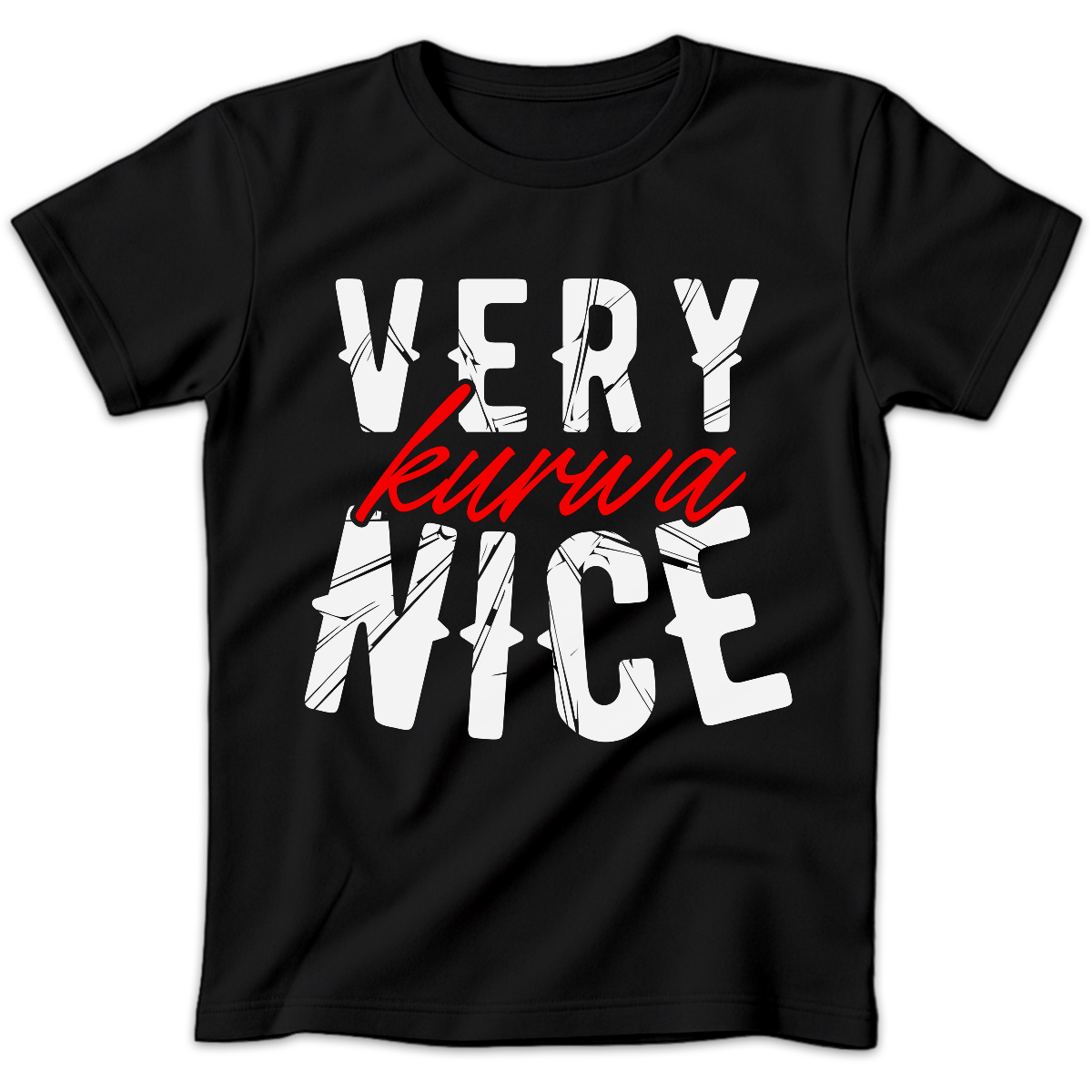 Koszulka damska Very kurwa nice czarna