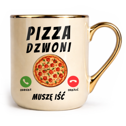 Kubek Elegant Pizza dzwoni muszę iść