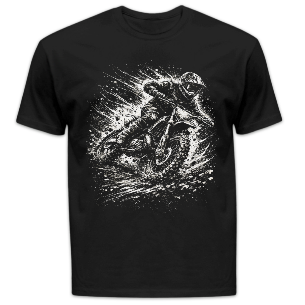 Koszulka męska Motocross czarna