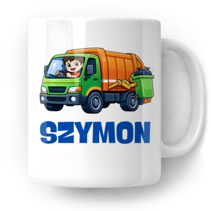 Kubek Śmieciarka + imię