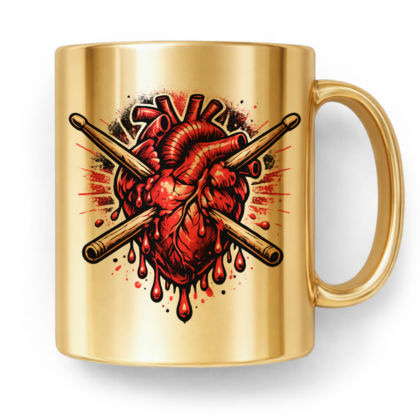 Kubek Złoty Serce perkusisty