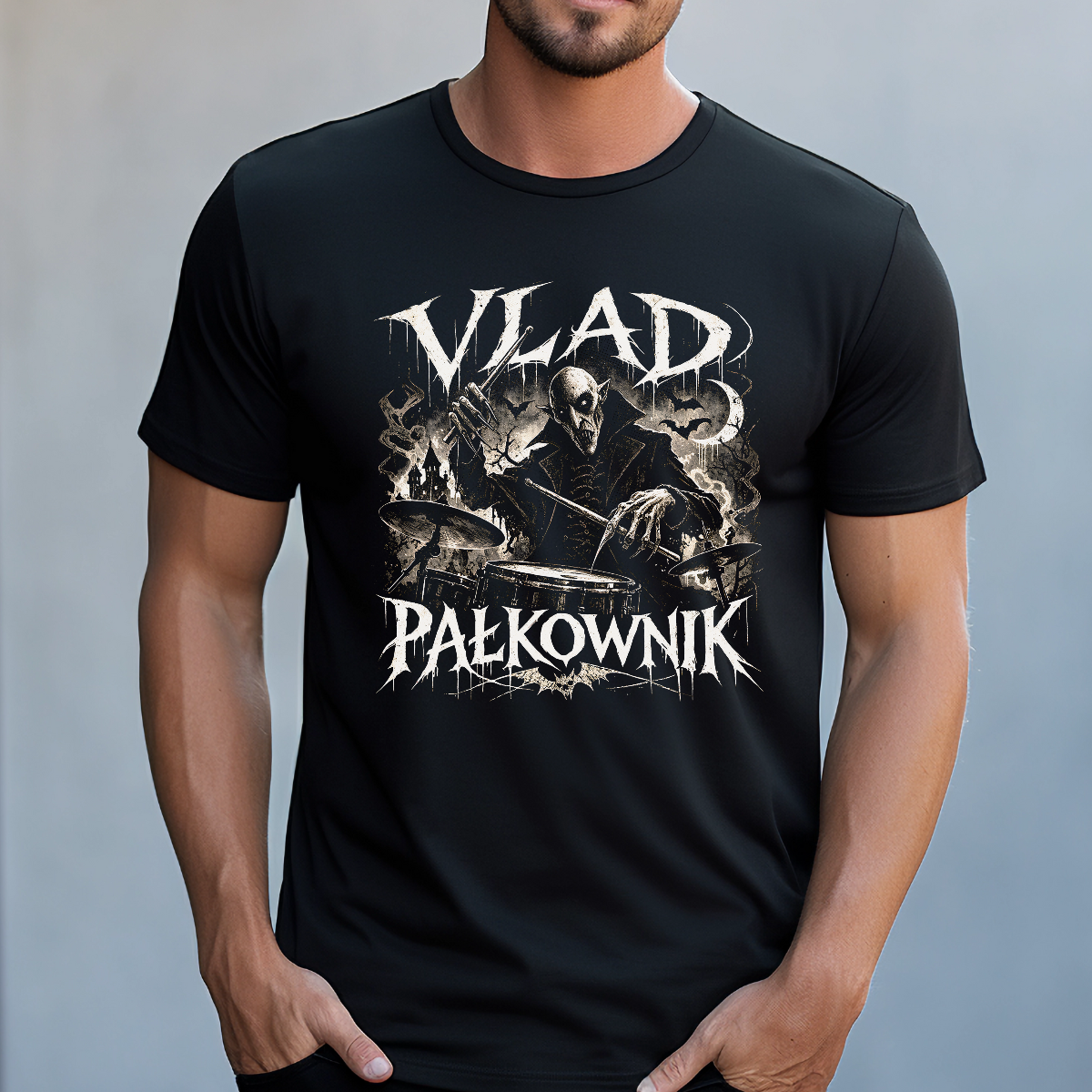 Koszulka męska Vlad pałkownik czarna - obrazek 2