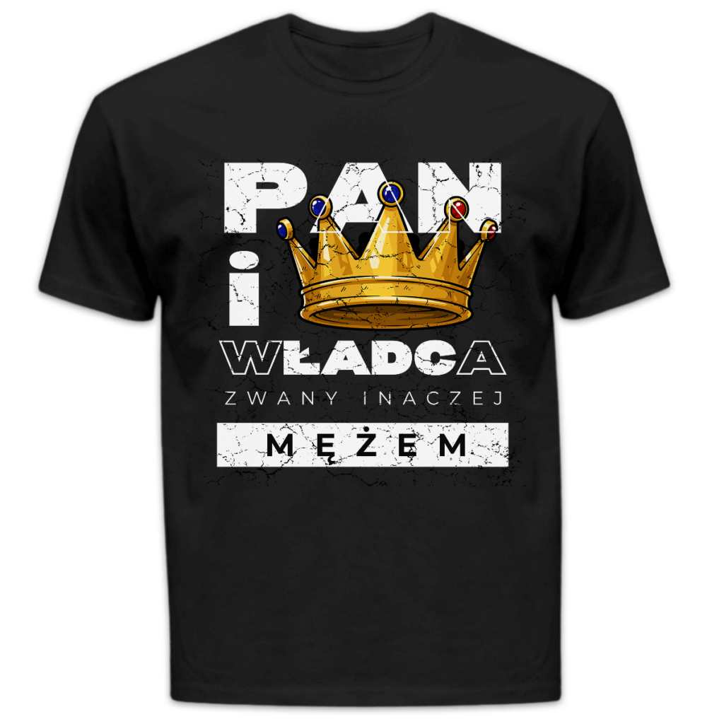 Koszulka męska Pan i władca zwany inaczej mężem czarna