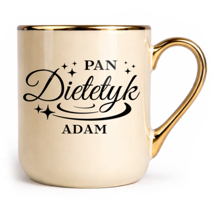 Kubek Elegant Pan dietetyk + imię