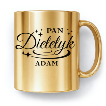 Kubek Złoty Pan dietetyk + imię