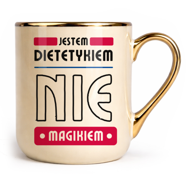 Kubek Elegant Jestem dietetykiem nie magikiem