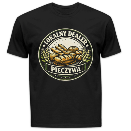 Koszulka męska Lokalny dealer pieczywa czarna