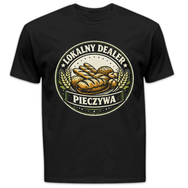 Koszulka męska Lokalny dealer pieczywa czarna