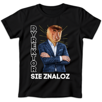 Koszulka damska Dyrektor sie znaloz czarna
