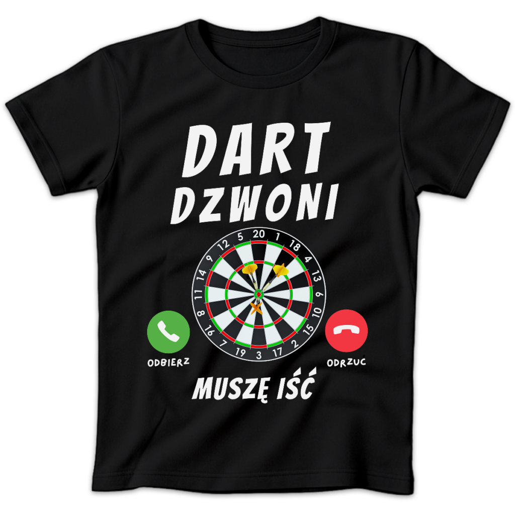 Koszulka damska Dart dzwoni muszę iść czarna