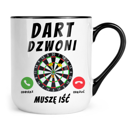 Kubek Coffee Dart dzwoni muszę iść