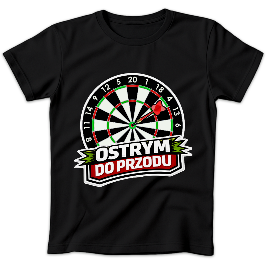 Koszulka damska Ostrym do przodu czarna