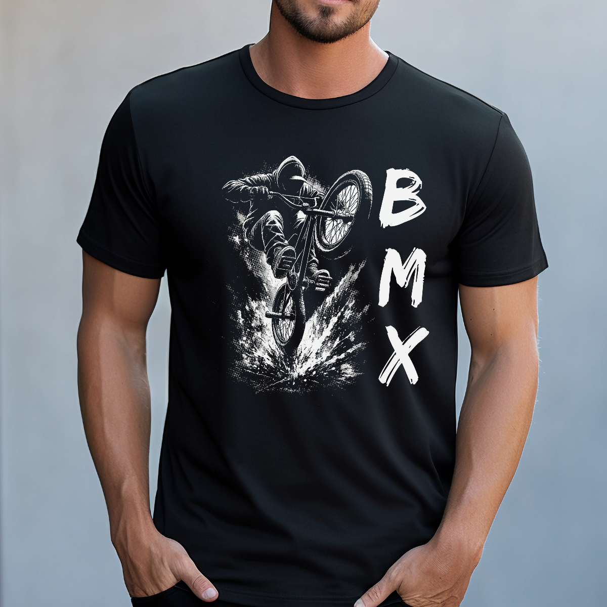 Koszulka męska BMX czarna - obrazek 2