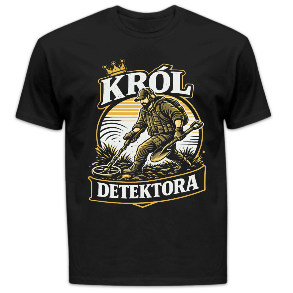 Koszulka męska Król detektora czarna