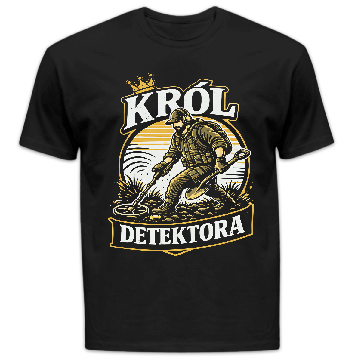 Koszulka męska Król detektora czarna