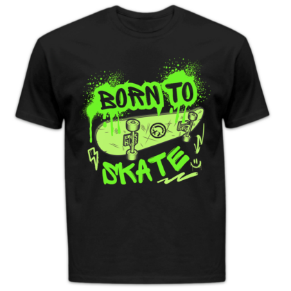 Koszulka męska Born to skate czarna