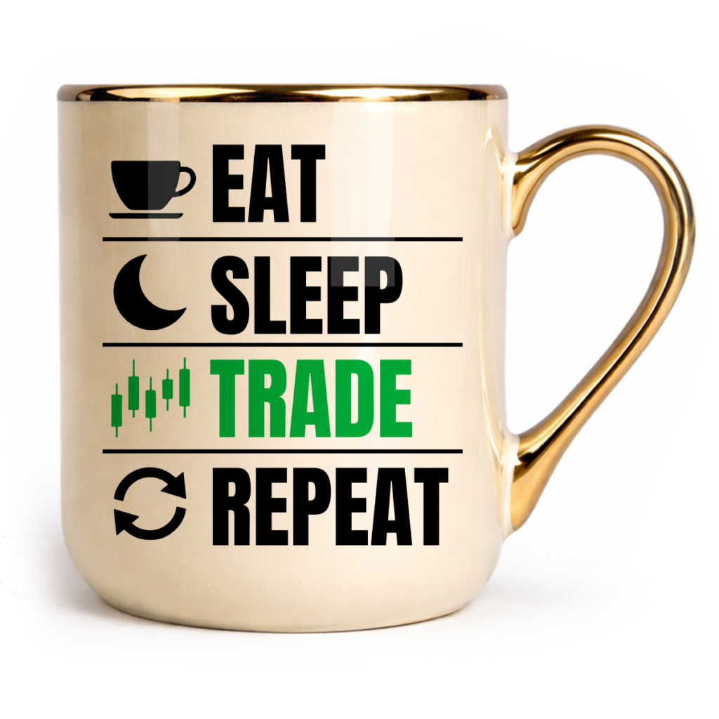 Kubek Elegant Eat sleep trade repeat