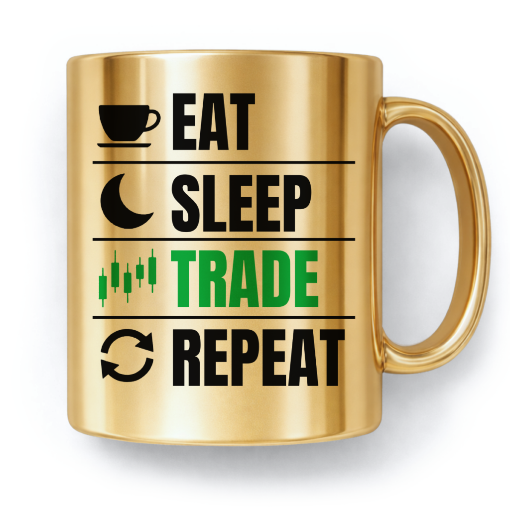 Kubek Złoty Eat sleep trade repeat