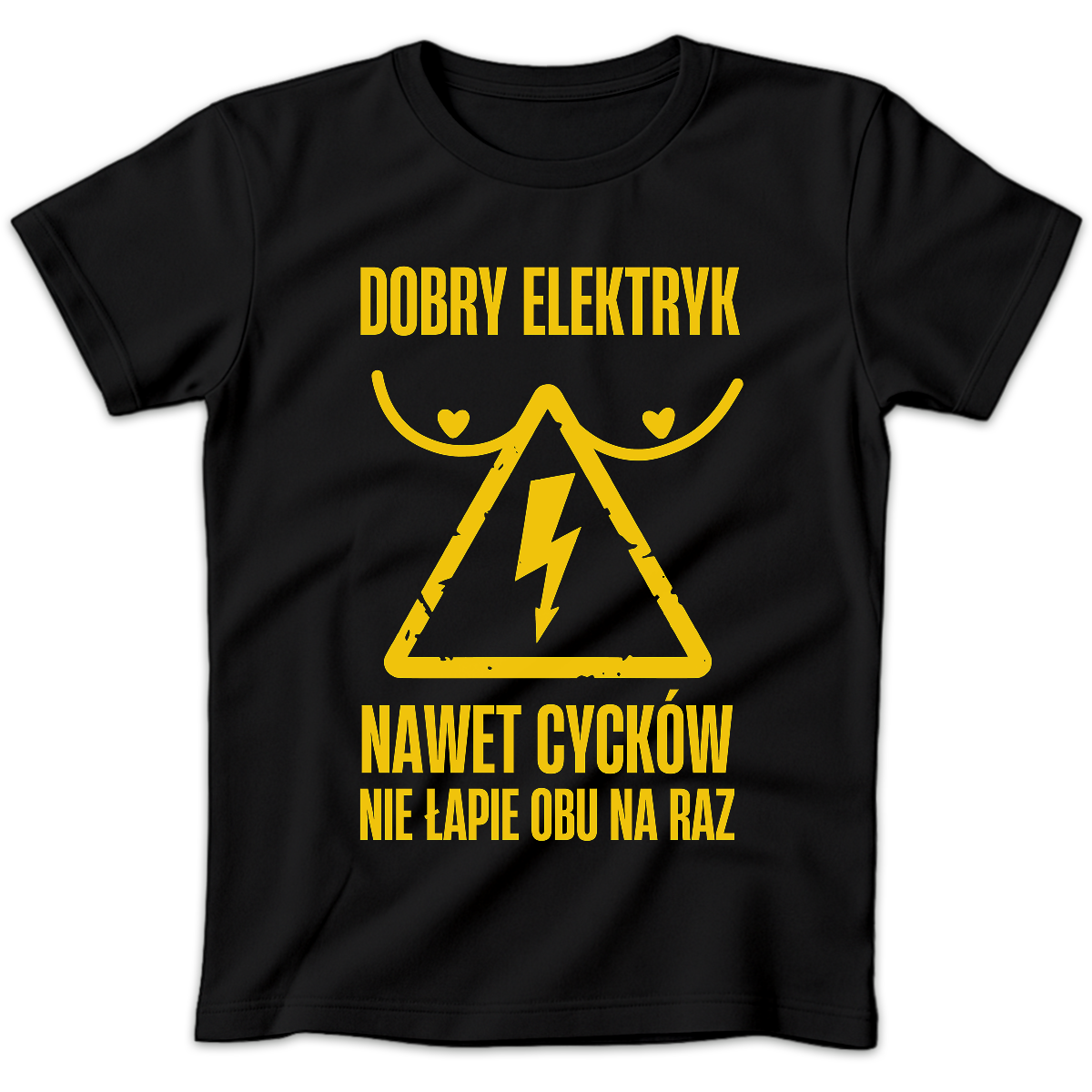 Koszulka damska Dobry elektryk nawet cycków nie łapie obu na raz czarna