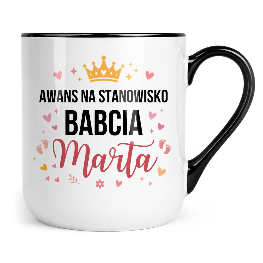 Kubek Coffee Awans na stanowisko babcia + imię