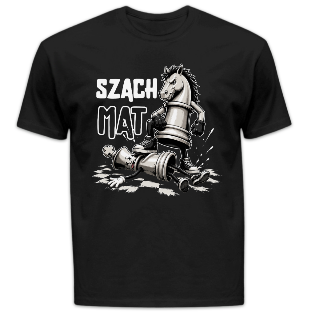 Koszulka męska Szach mat czarna