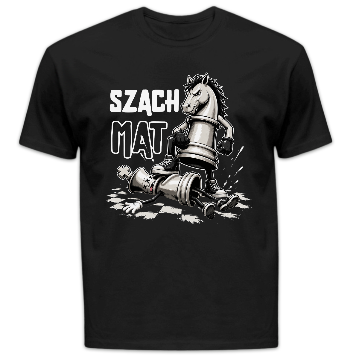 Koszulka męska Szach mat czarna
