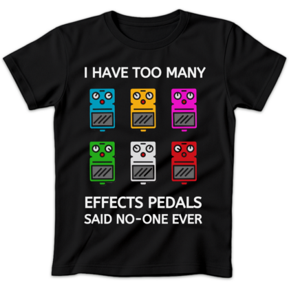 Koszulka damska I have too many effects pedals czarna